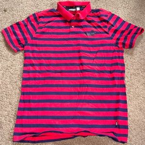 PUMA collared shirt M MENS. Blue and red stripes